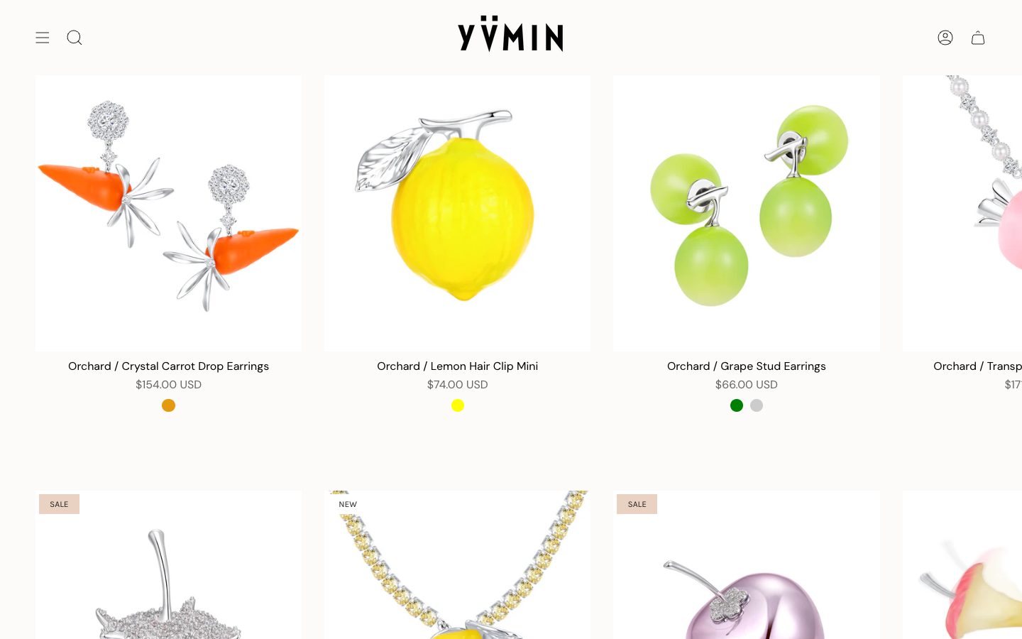 YVMIN official store screenshot